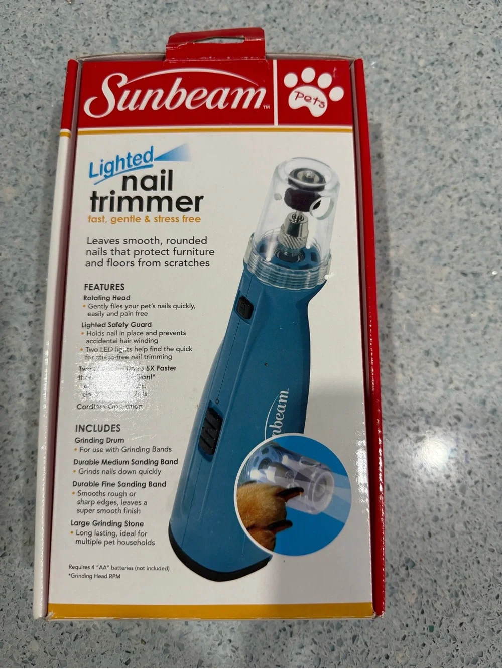 Sunbeam Lighted Nail Trimmer - Blue and Clear